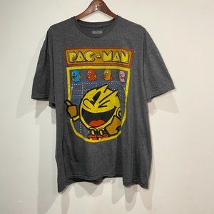Pac Man Men's Grey T-Shirt Size 2XL